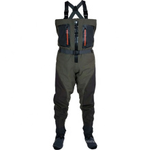 Great Quality Men's Breathable Stockingfoot Chest waders Fishing Wader Suit with Wading belt